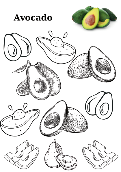 Carte copii 3-7 ani cu fructe si legume de colorat [6]