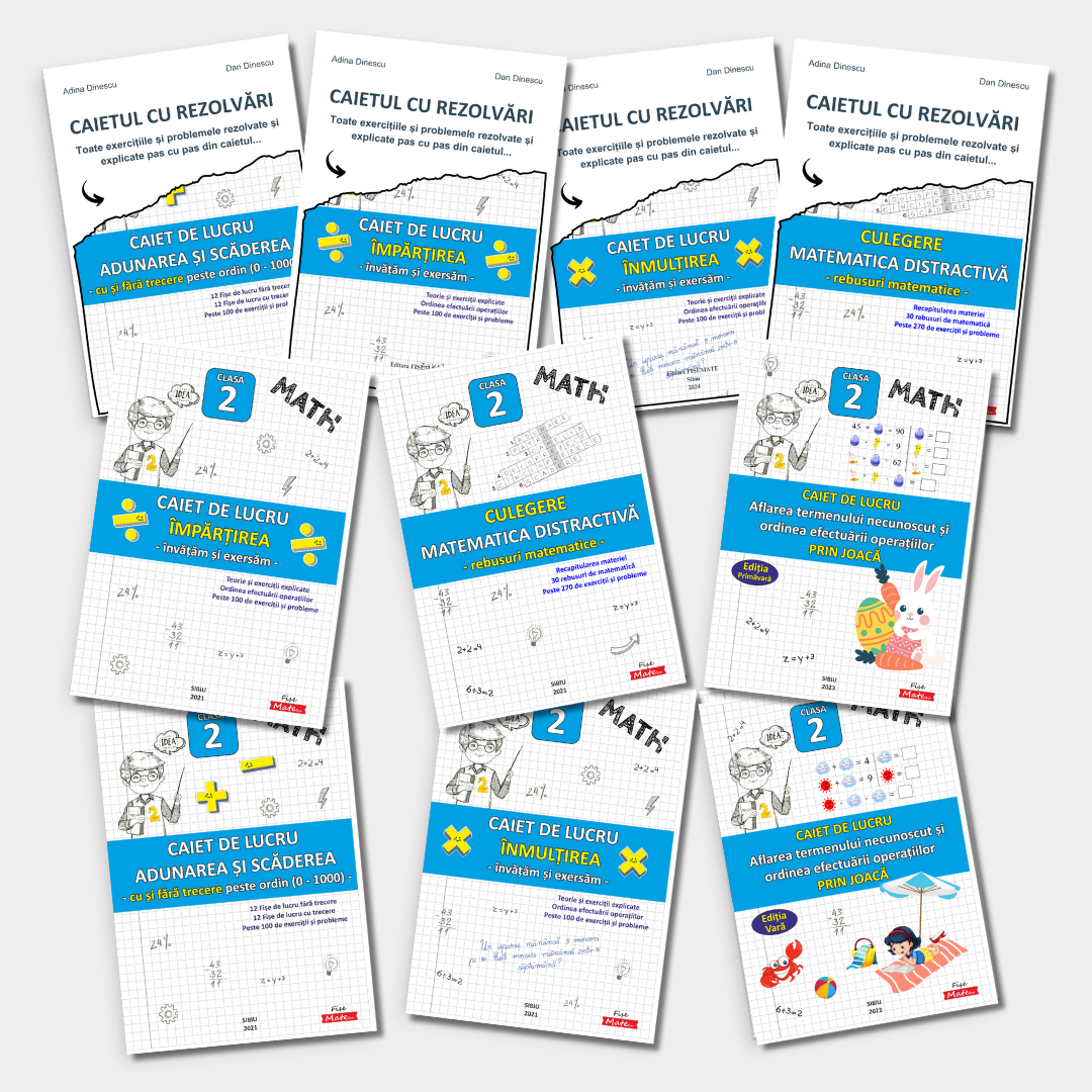 SET COMPLET – Matematica Clasa 2 | 15 caiete tiparite [2]