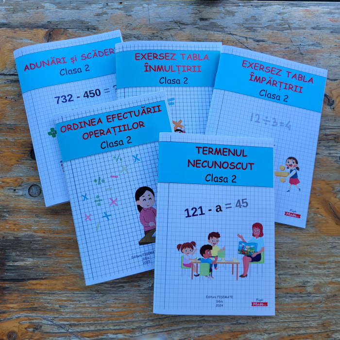 SET COMPLET – Recapitulare Matematica Clasa 2 | 15 caiete tiparite [4]