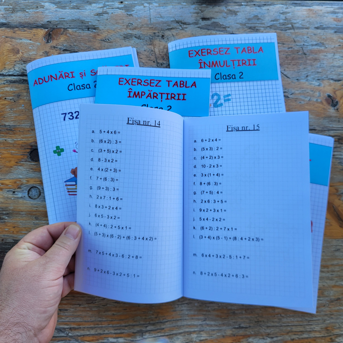 SET COMPLET – Recapitulare Matematica Clasa 2 | 15 caiete tiparite [7]