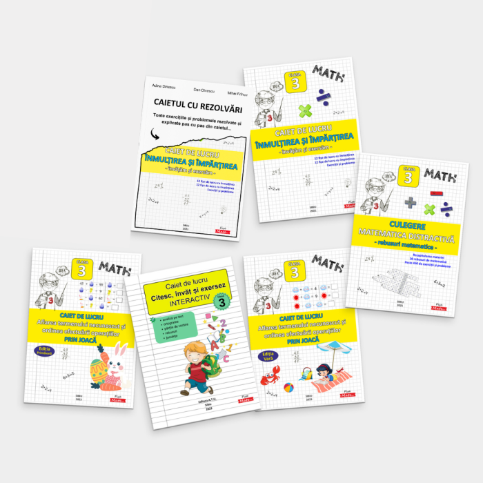SET COMPLET – Matematica Clasa 3 | 12 caiete tiparite [2]