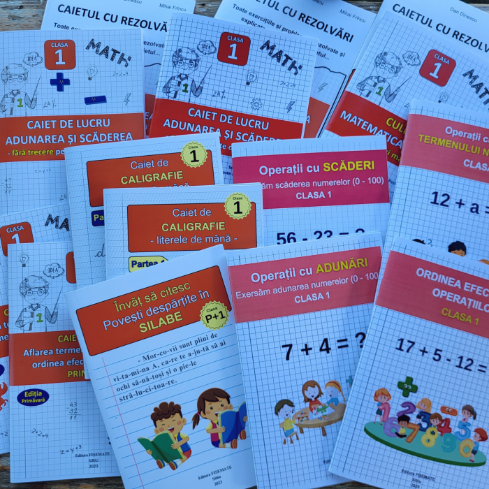 SET COMPLET – Recapitulare Matematica si Romana Clasa 1 | 15 caiete tiparite [2]