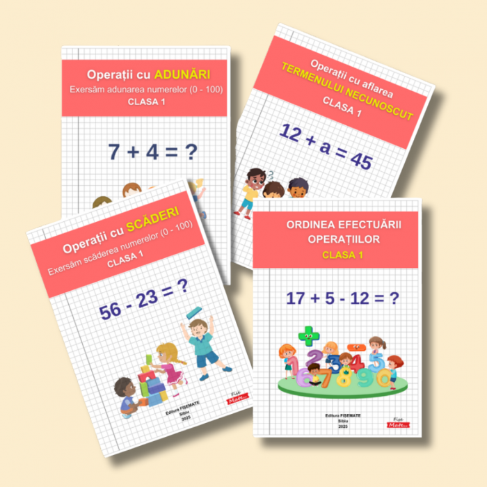 SET COMPLET – Recapitulare Matematica si Romana Clasa 1 | 15 caiete tiparite [6]
