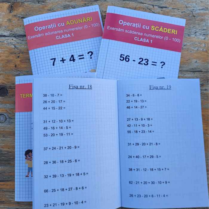 SET COMPLET – Recapitulare Matematica si Romana Clasa 1 | 15 caiete tiparite [23]