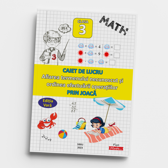 Pachet clasa 3 pentru copii cu matematica si romana exercitii probleme rezolvari [6]