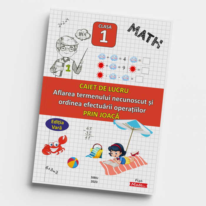 Pachet matematica clasa 1 cu 8 caiete exercitii probleme si rezolvari [20]