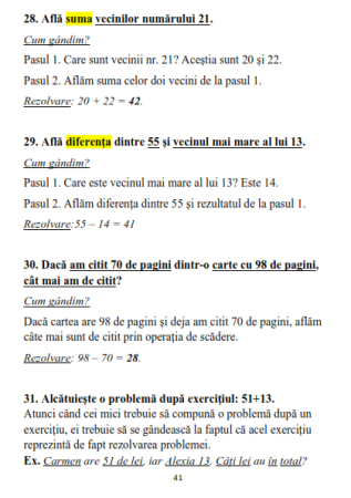 Adunarea si Scaderea Clasa 1 cu si fara Trecere Peste Ordin cu Rezolvari [19]