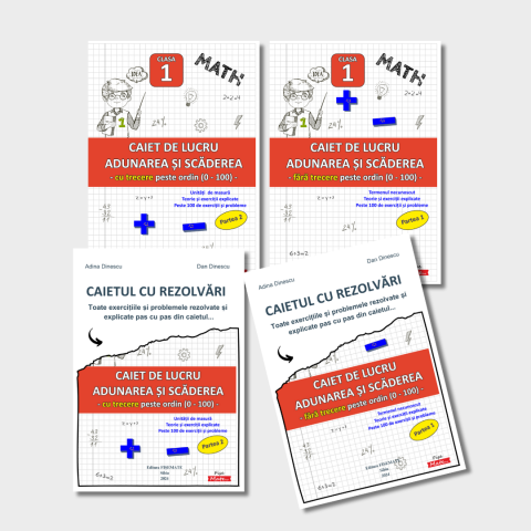 Adunarea si Scaderea Clasa 1 cu si fara Trecere Peste Ordin cu Rezolvari