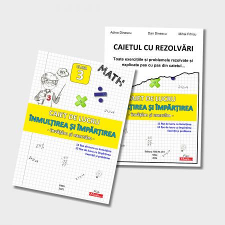 Matematica - Set clasa 3 pentru copii Inmultirea si Impartirea cu exercitii si probleme