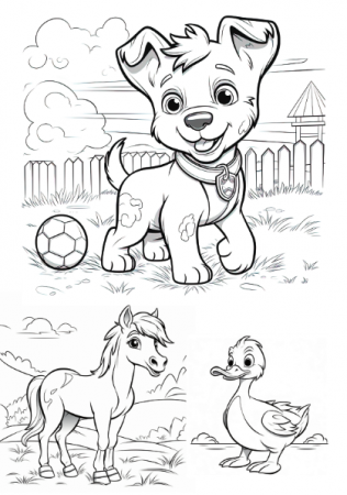 Carte copii 3-7 ani cu animale domestice si salbatice de colorat [6]