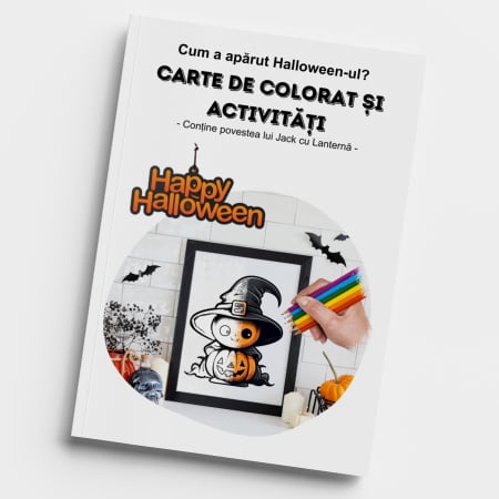 Carte de colorat si activitati distractive de Halloween | Copii 3-7 ani