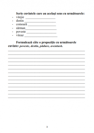 Caiet recapitulare clasa 3 pentru copii romana cu exercitii si fise [4]