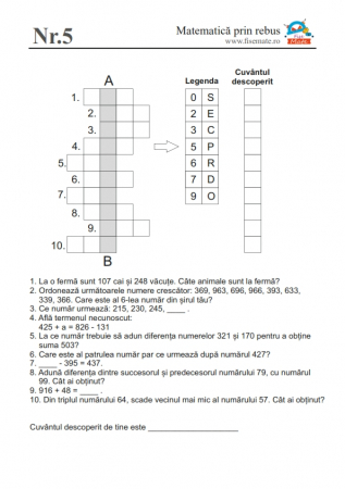 Set recapitulare matematica clasa 2 pentru copii cu rezolvari incluse [2]