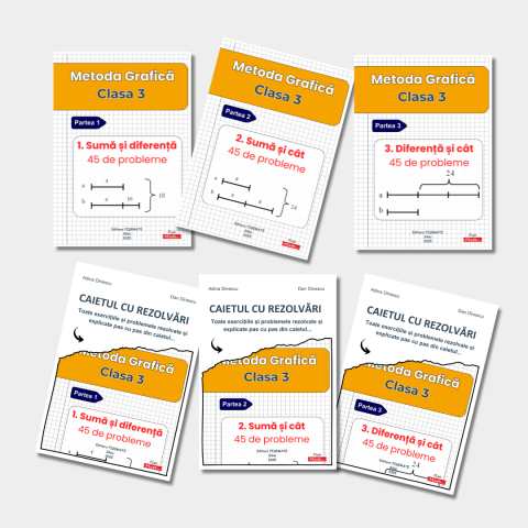 Matematica clasa 3 – probleme explicate pas cu pas - Metoda Grafica 135 probleme cu rezolvari clasa 3