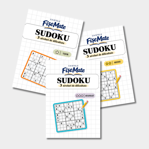 Logica - Set SUDOKU – 3 niveluri de dificultate