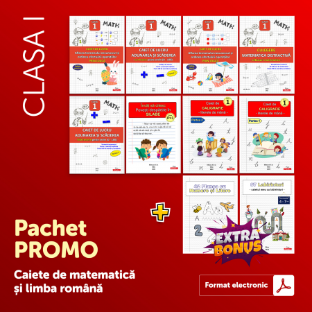 PDF-uri - Pachet PDF clasa 1 cu 10 caiete digitale pentru exercitii si invatare