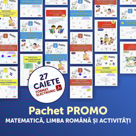 PDF-uri - Pachet PDF 27 caiete clasele 1-4 cu matematica romana si activitati pentru copii