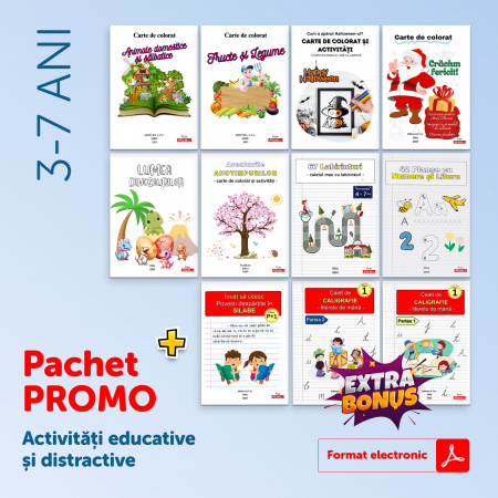 PDF-uri - Set educativ PDF copii 3-7 ani cu activitati si colorat