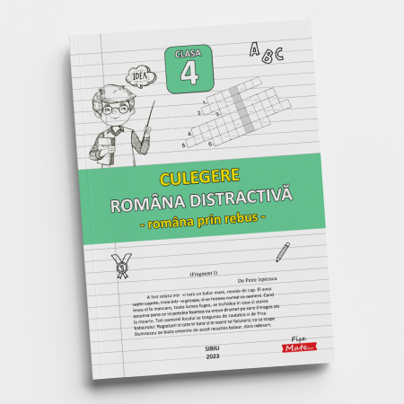 Romana - Caiet romana clasa 4 pentru copii cu rebusuri literare si jocuri educative