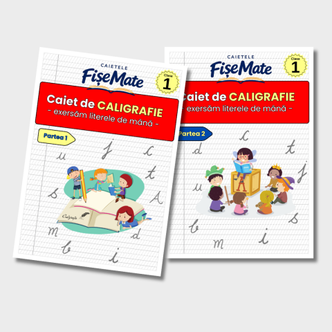 Romana clasa 1 – explicatii pas cu pas - Set Caligrafie pentru copii - litere de mana de exersat clasa 1