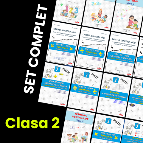 SET COMPLET – Matematica Clasa 2 | 15 caiete tiparite