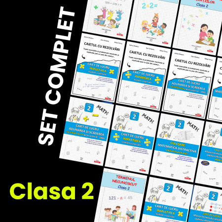 SET COMPLET – Matematica Clasa 2 | 15 caiete tiparite