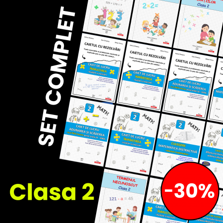 Seturi Scolare - SET COMPLET – Matematica Clasa 2 | 15 caiete tiparite