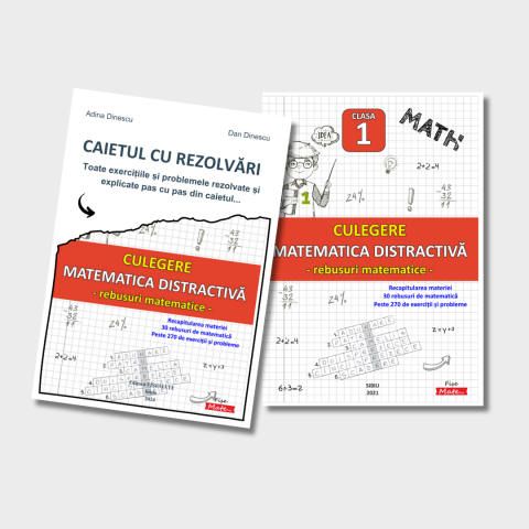 SETURI SCOLARE – matematica si romana explicate pas cu pas - Set recapitulare matematica clasa 1 pentru copii cu exercitii si probleme