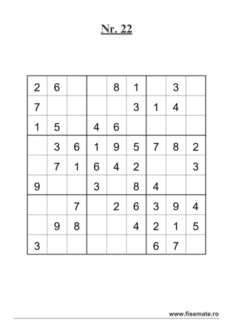 Set SUDOKU – 3 niveluri de dificultate [5]