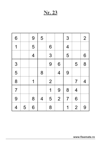 Set SUDOKU – 3 niveluri de dificultate [3]