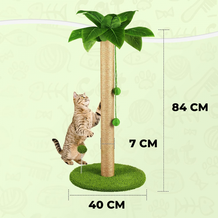 Ansamblu de joaca cu structura de palmier pentru pisici [8]
