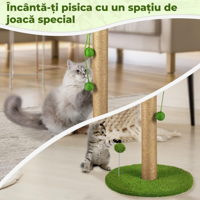 Ansamblu de joaca cu structura de palmier pentru pisici [4]