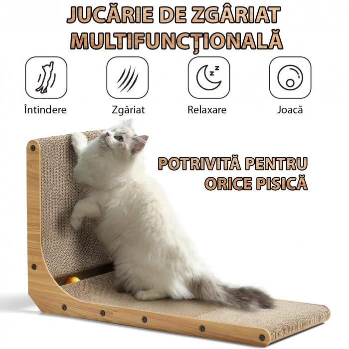 Ansamblu de joaca pentru pisici orizontal si vertical tip carton [2]
