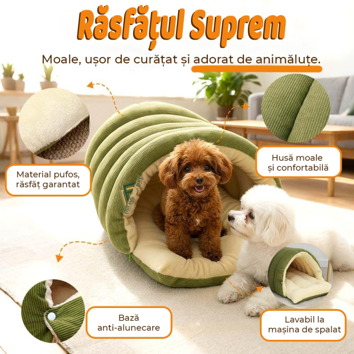 Culcus Pentru Caini si Pisici Verde [7]