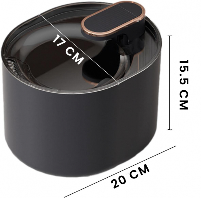 Dispenser apa pentru caini si pisici - negru [10]