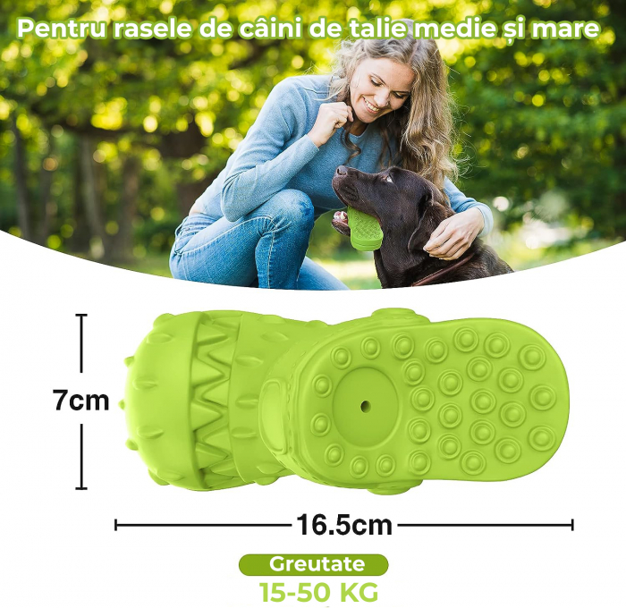 Jucarie de mestecat pentru caini, Verde [9]