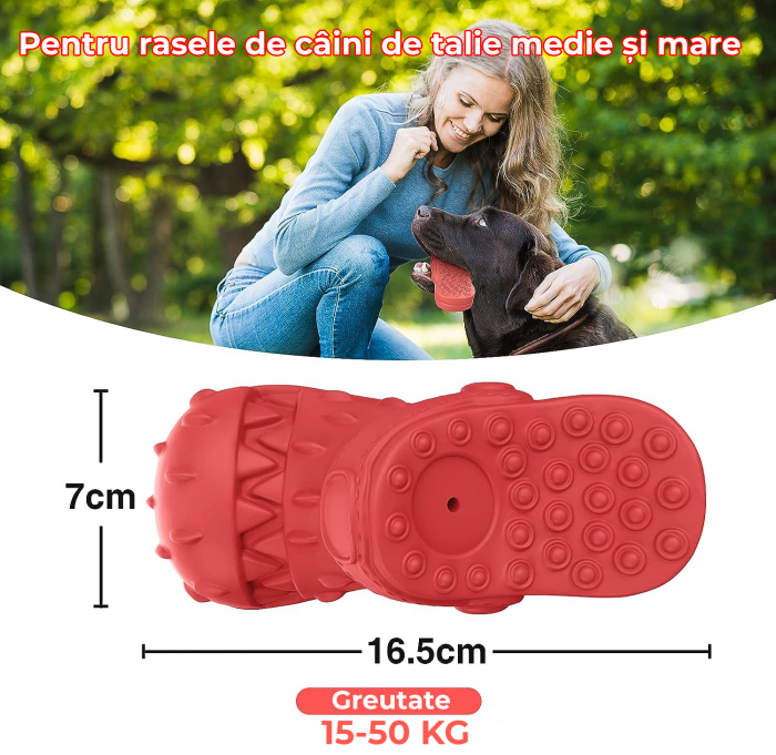 Jucarie de mestecat pentru caini, Rosu [7]