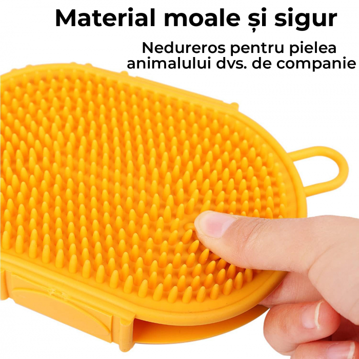 Perie 2 in 1 pentru animale de companie - portocaliu [5]