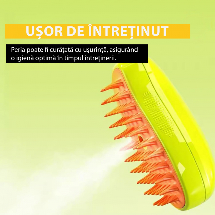 Perie pentru animale de companie cu aburi - Verde [9]