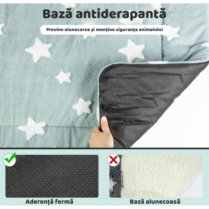 Saltea pentru caini si pisici Albastru [8]