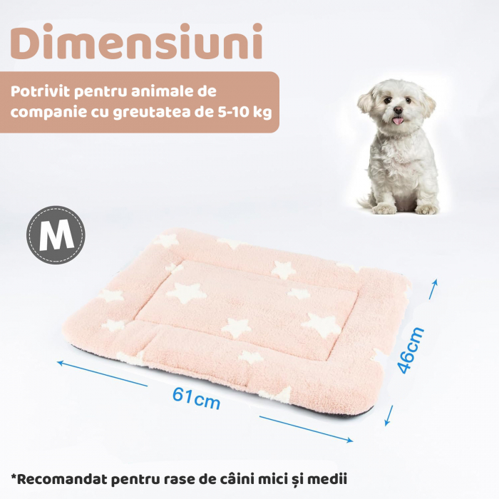 Saltea pentru caini si pisici Roz [4]
