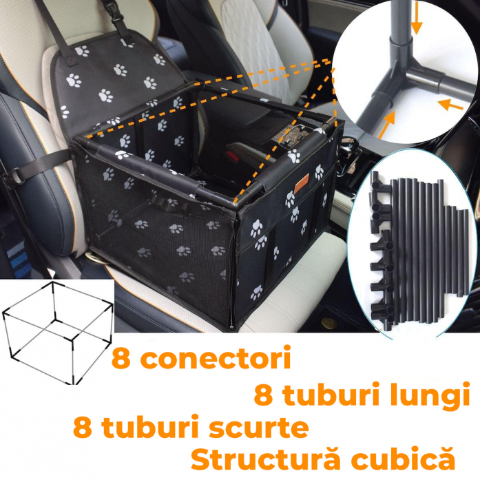 Scaun auto de protectie pentru animale - Negru [2]