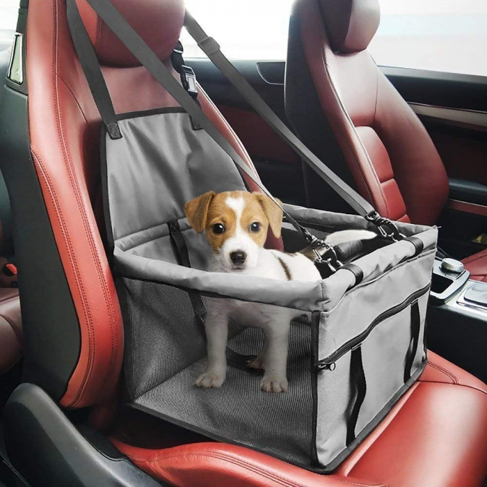 Scaun auto de protectie pentru animale - Gri [8]