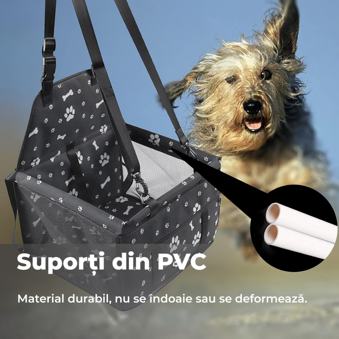 Scaun auto de protectie pentru animale - Negru [5]