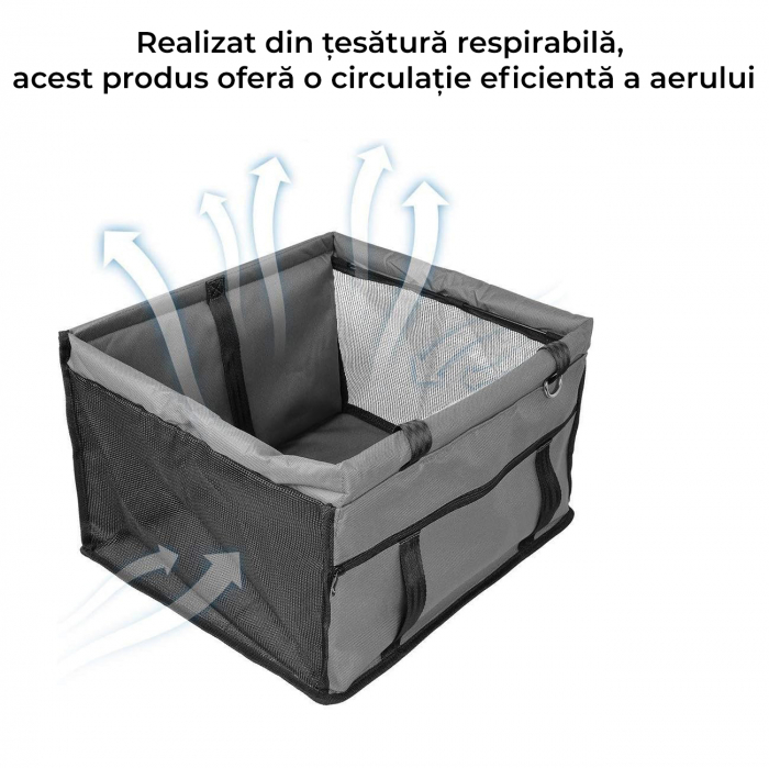 Scaun auto de protectie pentru animale - Gri [7]