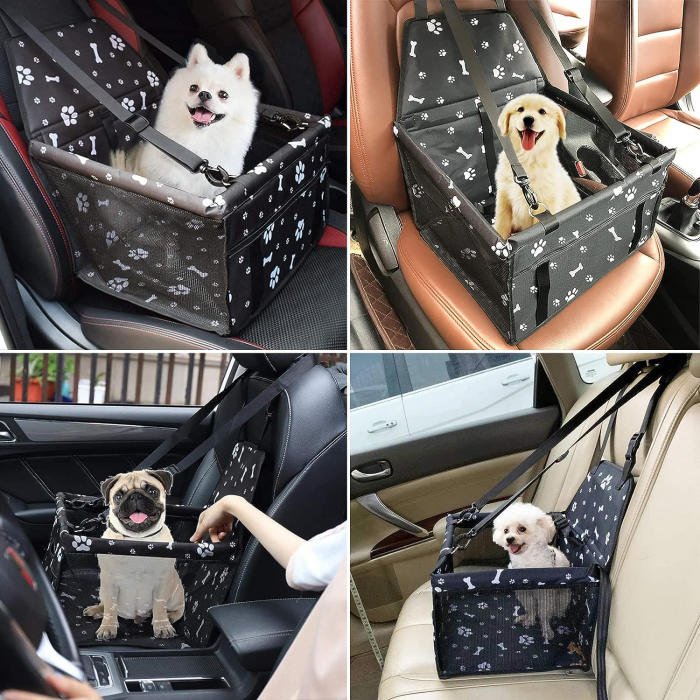Scaun auto de protectie pentru animale - Negru [7]