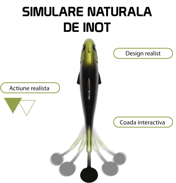 Set 6 naluci din silicon cu carlig jig, culori naturale [2]