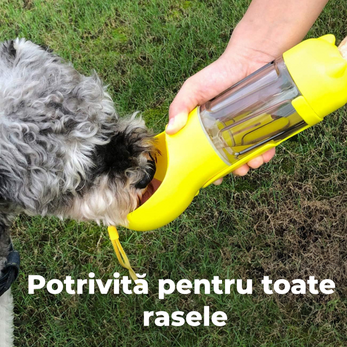 Sticla portabila pentru caini si pisici, 3 in 1 [7]
