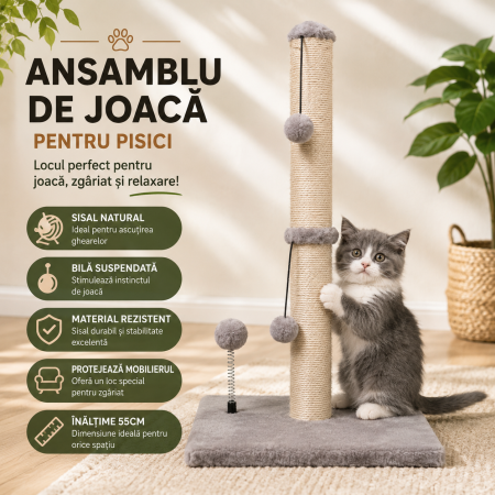 Ansambluri - Ansamblu de joaca  - 1 stalp pentru ascutitul ghearelor