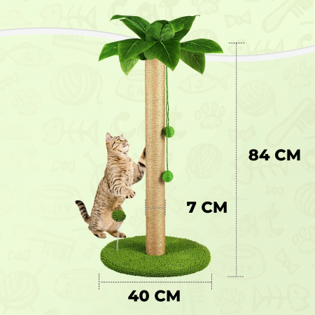 Ansamblu de joaca cu structura de palmier pentru pisici [7]